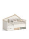 Kids Bed Montessori Single with Storage Space Beige for Mattress 90x200cm