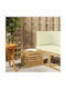 Wooden Garden Stool Outdoor White 35x38x37cm