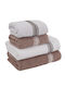 SteweHome Bath Towels Set 4pcs Brown