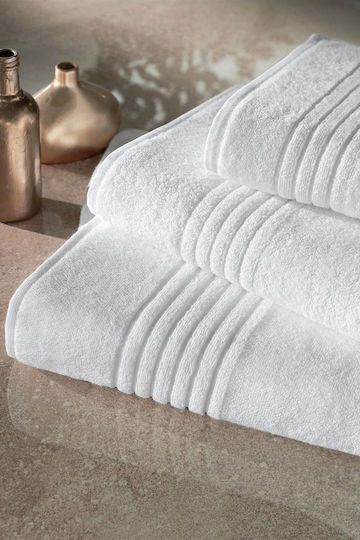SteweHome Body Bath Towel 90x150cm White Weight 800gr/m²