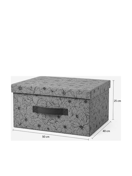 Fabric Storage Box with Lid 50x40x25cm