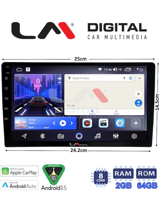 Lm Digital Lm W8910 GPS Универсален Таблетен Тип 8-ядрен 2GB/64GB IPS Екран Electriclife