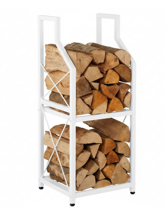 Relaxdays Raft Metalic De Depozitare Lemne 81.5...