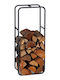 Relaxdays Raft Metalic De Depozitare Lemne 100x40x25cm Gri