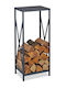 Relaxdays Raft Din Lemn Pentru Depozitare Lemne 80x34x25cm Gri