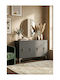 Wooden Sideboard Gray 120x32x75cm