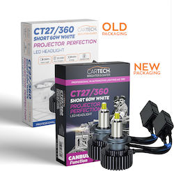 Cartech Ζευγος Led Ct27/360 880/881 Short 60w White 6500k 33677 Cartech Ζευγος Led Ct27/360 880/881 Short 60w White 6500k 33677