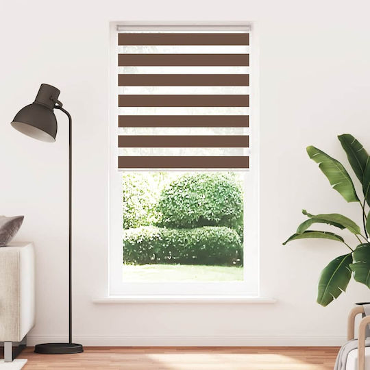 vidaXL Roller Blinds Partial Blackout Brown W105xH230cm 4014392