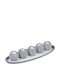 Relaxdays Set Suporturi Lumanari Pentru Suporturi De Lumânări Gri 8x50.5x18.5cm 5 Bucăți