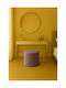 Fabric Upholstered Purple Footstool 42x34x32cm