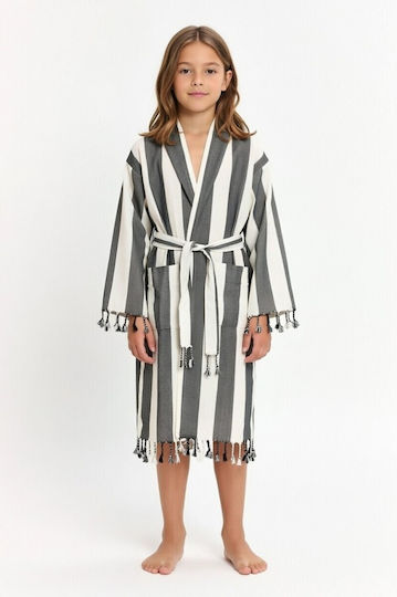 SteweHome Kids Bathrobe Black Hooded
