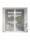 vidaXL Комплект Пердета И Завеси С Презрамки Voile Тъмносив 140x245см