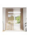 vidaXL Комплект Пердета И Завеси С Презрамки Voile Светлокафяв 140x225см