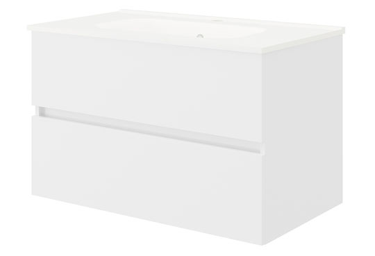 Savinidue Easy Πάγκος με Νιπτήρα Glossy White