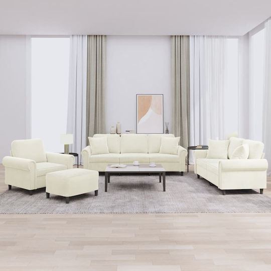 vidaXL Wohnzimmermöbel-Set 3-Sitzer & 2-Sitzer & Sessel & Hocker