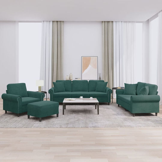 vidaXL Wohnzimmermöbel-Set 3-Sitzer & 2-Sitzer & Sessel & Hocker