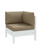 vidaXL Garden Chair Cushions with Backrest Taupe 3 Pieces