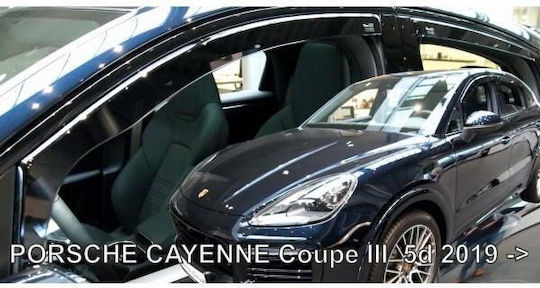 Set Car Windbreakers Flexible Tinted Plastic Heko Porsche Cayenne Coupe 5d 2019+ 4 Pieces Anem.set26310