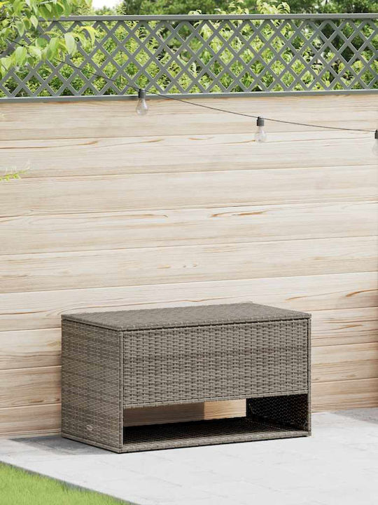 vidaXL Outdoor Storage Box Rattan Gray L100xW55xH55.5cm