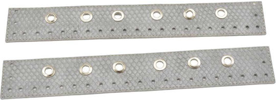 Bunduza Strap 4.5x31cm Pair Crocodile Gray