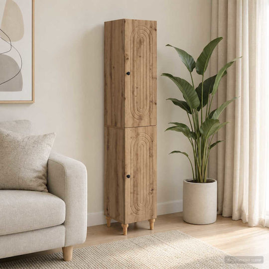 vidaXL Στήλη Μπάνιου Τοίχου Μ33xΒ34.5xΥ90cm Δρυς