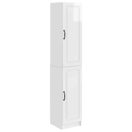 vidaXL Badezimmer-Säulenschrank Wandhängeschrank M33xB34.5xH87cm Weiß
