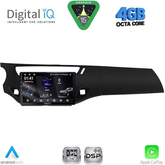 Digital IQ Car Audio System for Citroen C3 / DS3 2009-2016 (Bluetooth/USB/WiFi/GPS/Apple CarPlay/Android Auto) with 9" Touch Screen
