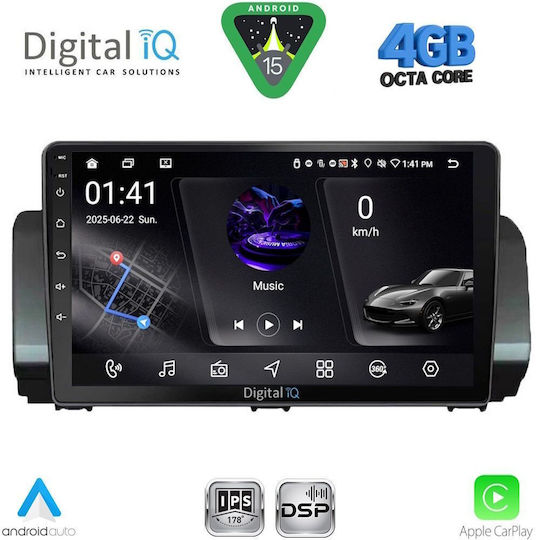Digital IQ Ηχοσύστημα Αυτοκινήτου για Dacia Logan / Sandero / Jogger 2020 (Bluetooth/USB/WiFi/GPS/Apple-Carplay/Android-Auto) με Οθόνη Αφής 9"