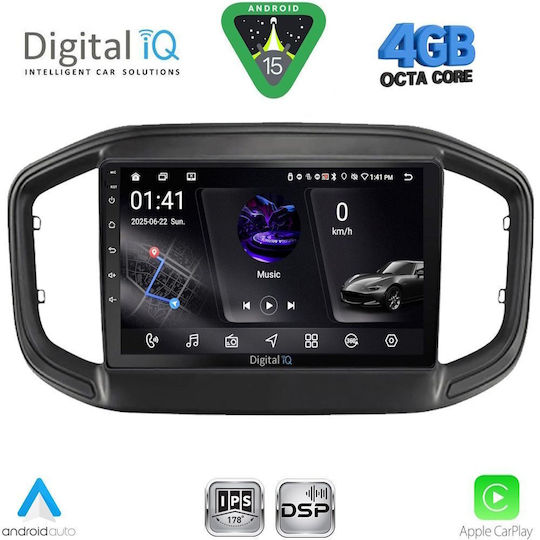 Digital IQ Car Audio System for Fiat Strada 2020 (Bluetooth/USB/WiFi/GPS/Apple CarPlay/Android Auto) with 9" Touch Screen