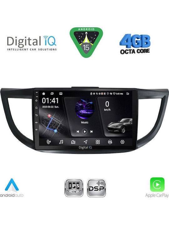 Digital IQ Car Audio System for Honda CR-V 2013-2017 (Bluetooth/USB/WiFi/GPS/Apple CarPlay/Android Auto) with 10" Touch Screen