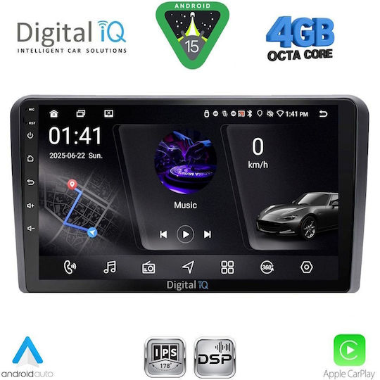 Digital IQ Ηχοσύστημα Αυτοκινήτου για Hyundai H-1 2007 (Bluetooth/USB/WiFi/GPS/Apple-Carplay/Android-Auto) με Οθόνη Αφής 9"