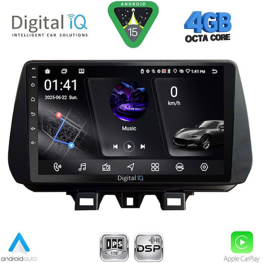 Digital IQ Car Audio System for Hyundai Tucson 2019-2023 (Bluetooth/USB/WiFi/GPS/Apple CarPlay/Android Auto) with 9" Touch Screen