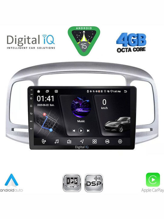 Digital IQ Car Audio System for Hyundai Accent 2005-2012 (Bluetooth/USB/WiFi/GPS/Apple CarPlay/Android Auto) with 9" Touch Screen