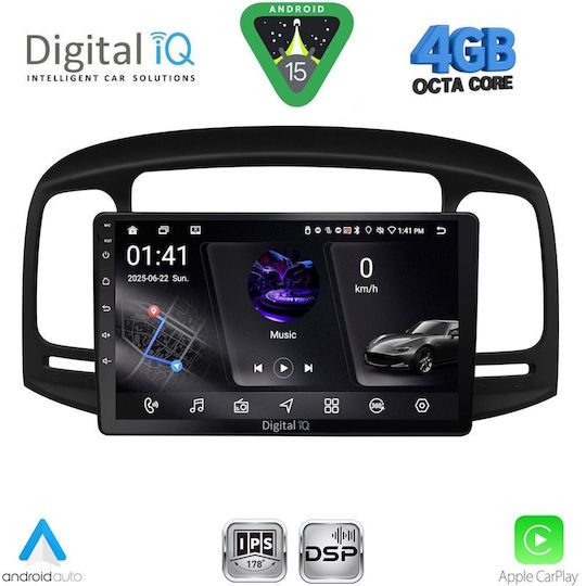 Digital IQ Car Audio System for Hyundai Accent 2005-2012 (Bluetooth/USB/WiFi/GPS/Apple CarPlay/Android Auto) with 9" Touch Screen