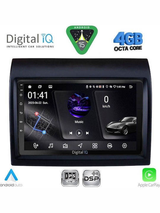 Digital IQ Car Audio System for Peugeot Boxer Fiat Ducato Citroen Jumper 2011-2021 Bluetooth USB WiFi GPS Apple CarPlay Android Auto with 9" Touch Screen