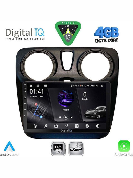 Digital IQ Car Audio System for Dacia Dokker 2012-2022 (Bluetooth/USB/WiFi/GPS/Apple CarPlay/Android Auto) with 9" Touch Screen