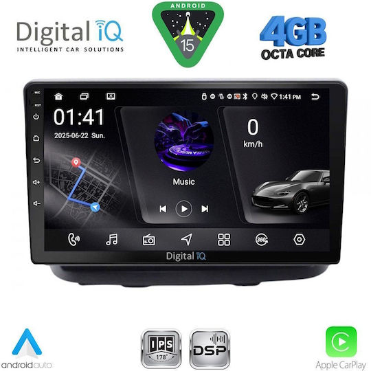 Digital IQ Car Audio System for Fiat Doblo 2002-2009 Bluetooth USB WiFi GPS Apple CarPlay Android Auto with 10" Touch Screen