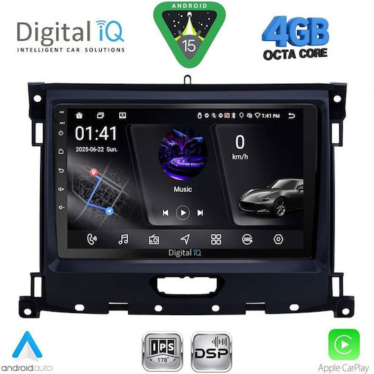 Digital IQ Ηχοσύστημα Αυτοκινήτου για Ford Ranger 2018-2023 (Bluetooth/USB/WiFi/GPS/Apple-Carplay/Android-Auto) με Οθόνη Αφής 9"