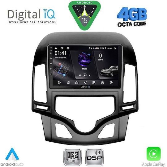 Digital IQ Ηχοσύστημα Αυτοκινήτου για Hyundai i30 2007-2012 με Clima (Bluetooth/USB/WiFi/GPS/Apple-Carplay/Android-Auto) με Οθόνη Αφής 9"
