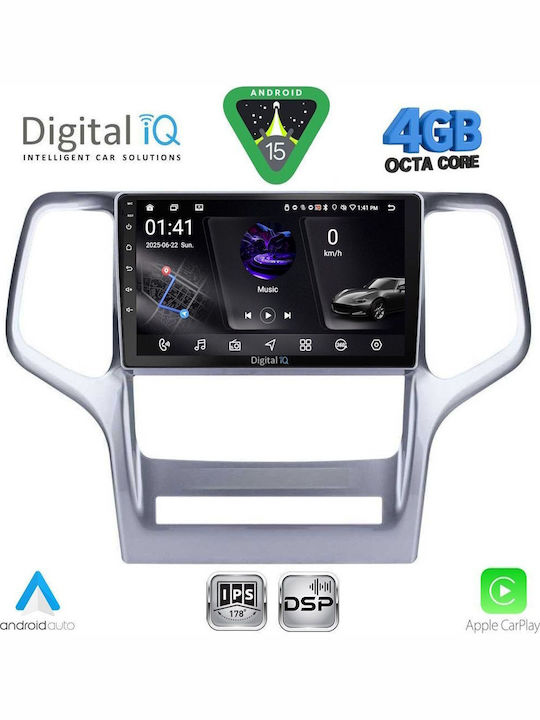 Digital IQ Car Audio System for Jeep Grand Cherokee 2011-2014 Bluetooth USB WiFi GPS Apple CarPlay Android Auto with 9" Touch Screen