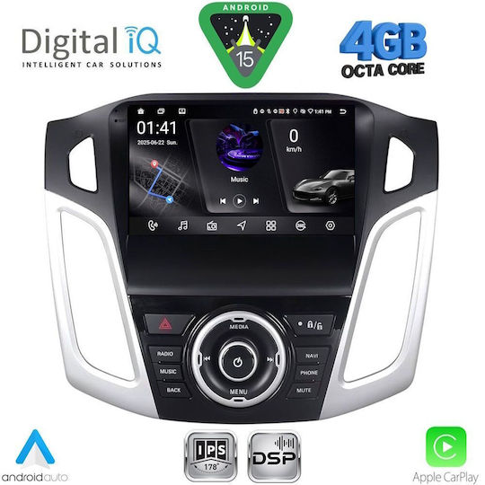 Digital IQ Ηχοσύστημα Αυτοκινήτου για Ford Focus 2011-2018 (Bluetooth/USB/WiFi/GPS/Apple-Carplay/Android-Auto) με Οθόνη Αφής 9"