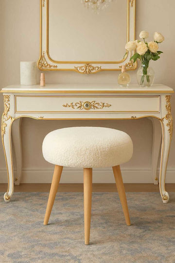 Living Room Stools Stewehome Makeup Cushion With Wooden Leg And Mdf Body Ste-026412-v57190