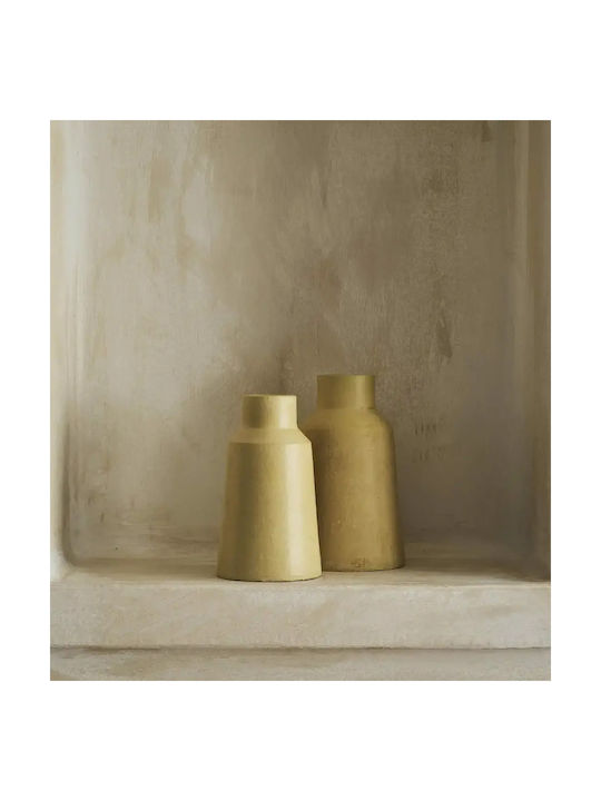 Gofis Home Dekorative Keramikvase Livana Gold 13x13xH23cm
