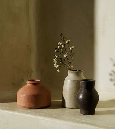 Gofis Home Set of Ceramic Vases Isera Orange 6xH11cm 2 Pieces Gofis Home Set of Ceramic Vases Isera Orange 6xH11cm 2 Pieces