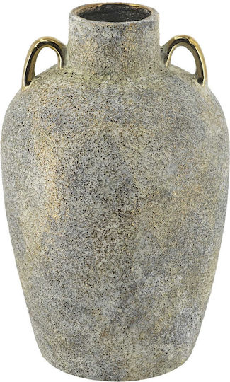 Artekko Διακοσμητικό Βάζο Κεραμικό Candia Γκρι 18x18xΥ28.5cm