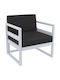 Siesta Exclusive Gartenstuhlkissen Mit Rückenlehne Mykonos Schwarz 35x65cm