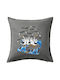 Koupakoupa Sofa Cushion Ladies! The Seagulls of Order, 100% Cotton Gray 50x50cm