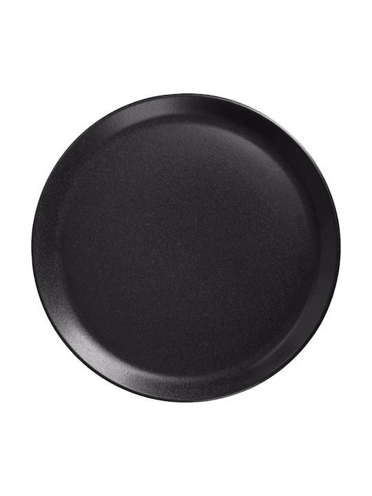 Porland Rundes Servierplatte aus Porzellan Schwarz 32cm