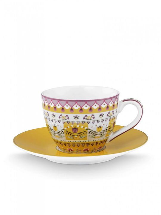 PiP Studio Lily & Lotus Coffee Cup Porcelain Multicolour 120ml