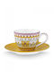 PiP Studio Lily & Lotus Coffee Cup Porcelain Multicolour 120ml
